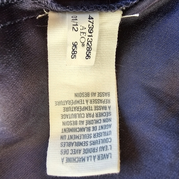 American Eagle Ruffle Short Sleeve Adjustable Waist Mini Dress Blue Size S - Picture 14 of 14